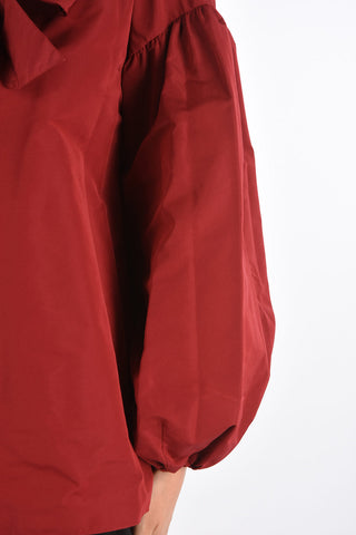 GARAVANI Blusa Tie Neck con Maniche Long Lantern
