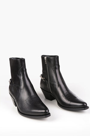 Leather BERLIN CAVALRY Texan Boots 5cm