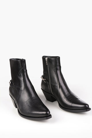 Leather BERLIN CAVALRY Texan Boots 5cm