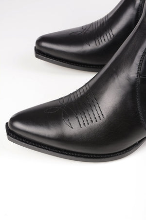 Leather BERLIN CAVALRY Texan Boots 5cm