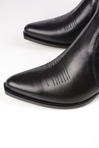 Leather BERLIN CAVALRY Texan Boots 5cm