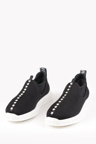 Sock Sneakers with Jewel Applications