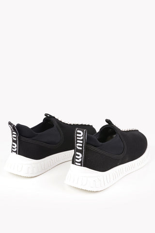 Sock Sneakers with Jewel Applications