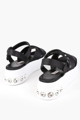 Platform Sandals with Jewel Details 5cm