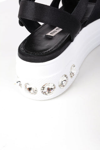 Platform Sandals with Jewel Details 5cm