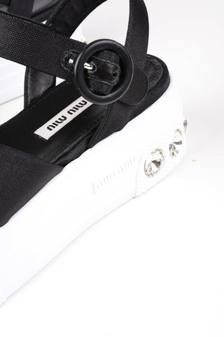 Platform Sandals with Jewel Details 5cm