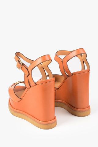 Leather Wedges with Crepe Sole 13cm