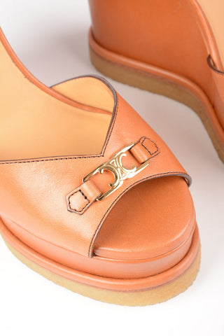 Leather Wedges with Crepe Sole 13cm