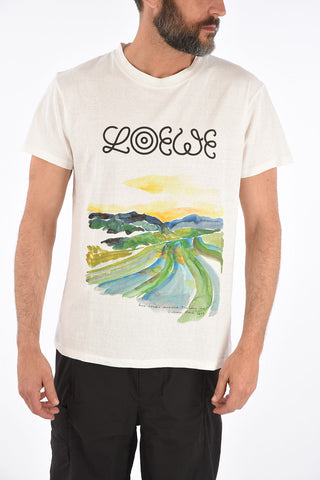 t-shirt girocollo con stampa