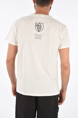 t-shirt girocollo con stampa