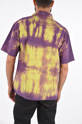 camicia a manica corta effetto tie dye