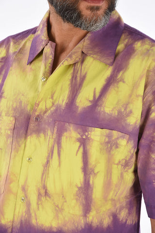 Tie dye effect short sleeve shirt
