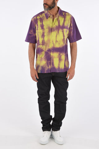 camicia a manica corta effetto tie dye
