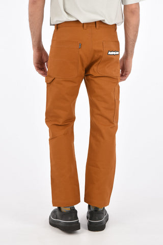 Mid-rise waist belt loops trousers