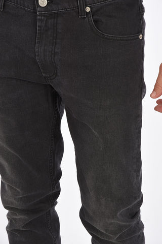 17cm embroidered logo Mid-rise waist jeans