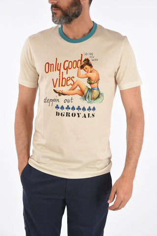 T-shirt girocollo stampata