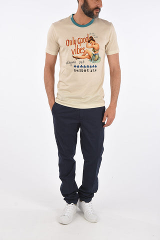 T-shirt girocollo stampata