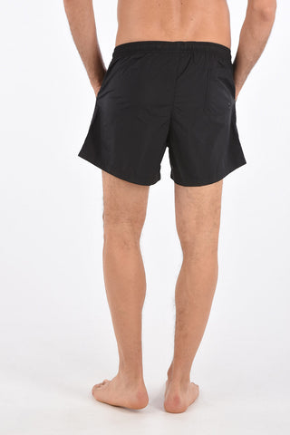 drawstring waist swim shorts
