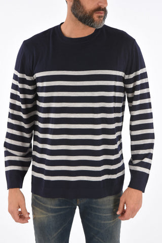 Striped crew-neck sweater