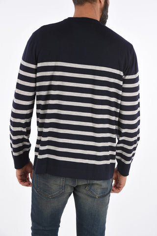 Striped crew-neck sweater