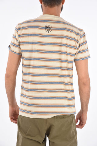 printed striped crew-neck t-shirt