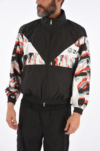 printed full zip outerwear jacket