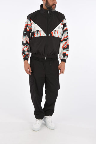 printed full zip outerwear jacket