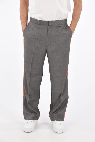 district check Mid-rise waist chinos