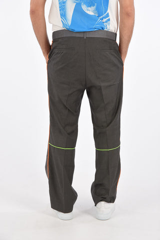 district check Mid-rise waist chinos