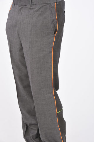 district check Mid-rise waist chinos