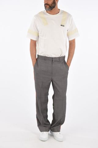 district check Mid-rise waist chinos