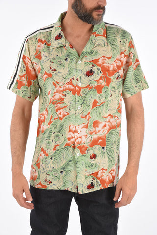 camicia stampata con taschino