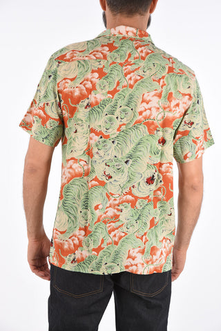 camicia stampata con taschino