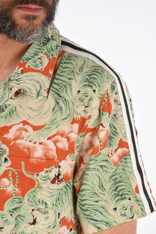 camicia stampata con taschino