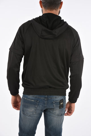removable sleeve hoodie sweatshirt