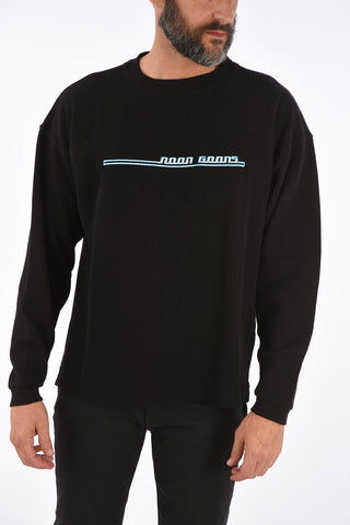 ribbed crew-neck sweater