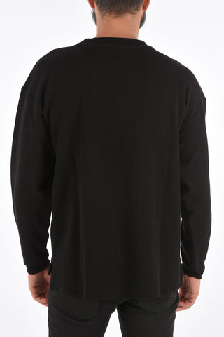 ribbed crew-neck sweater