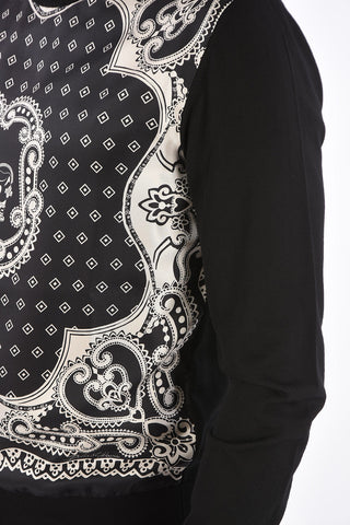 virgin wool and silk crewneck sweater