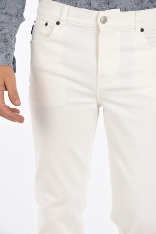20cm stretch denim jeans with frayed hem