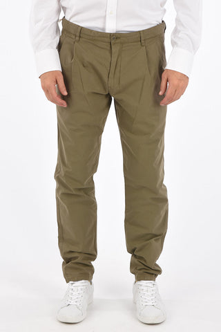 Mid-rise waist double pleat trousers