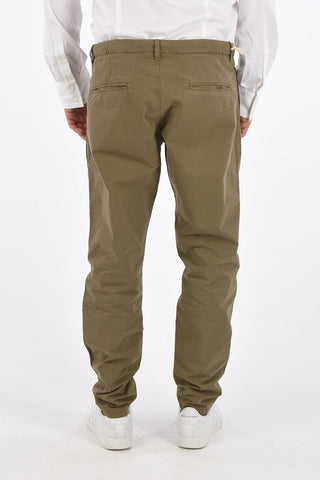 Mid-rise waist double pleat trousers