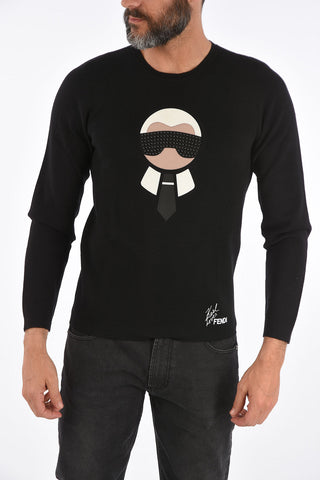 wool KARLITO crew-neck sweater