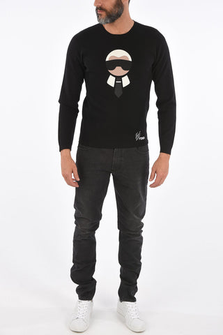 wool KARLITO crew-neck sweater