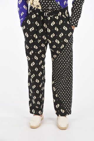 pantalone dritto fantasia astratta