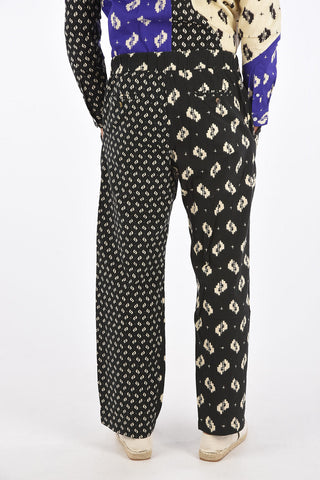 pantalone dritto fantasia astratta