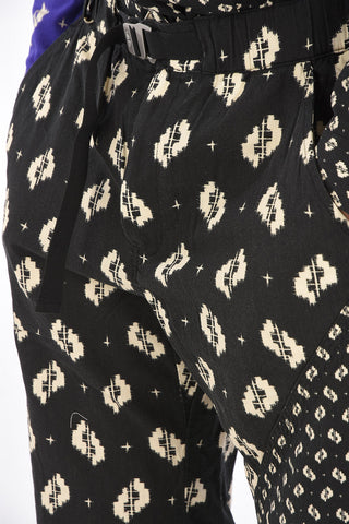 pantalone dritto fantasia astratta