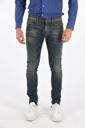16cm vintage effect Mid-rise waist jeans