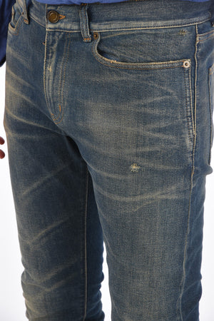 16cm vintage effect Mid-rise waist jeans