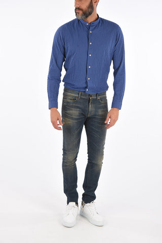 16cm vintage effect Mid-rise waist jeans