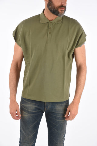 piquè cotton 3 button polo shirt